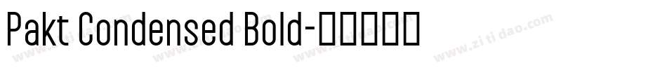Pakt Condensed Bold字体转换